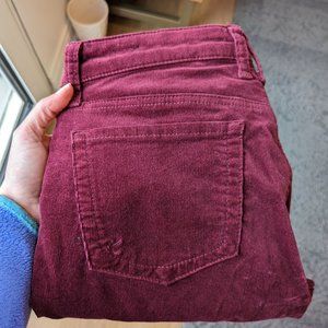 Low rise skinny cord pants